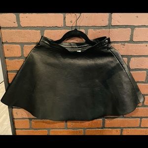 American Apparel Black Leather Skirt